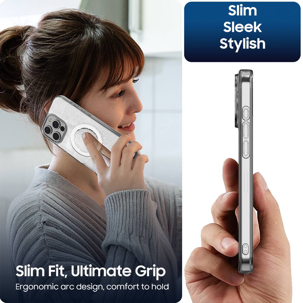 Slim Sleek Stylish  
Slim Fit, Ultimate Grip  
Ergonomic arc design, comfort to hold