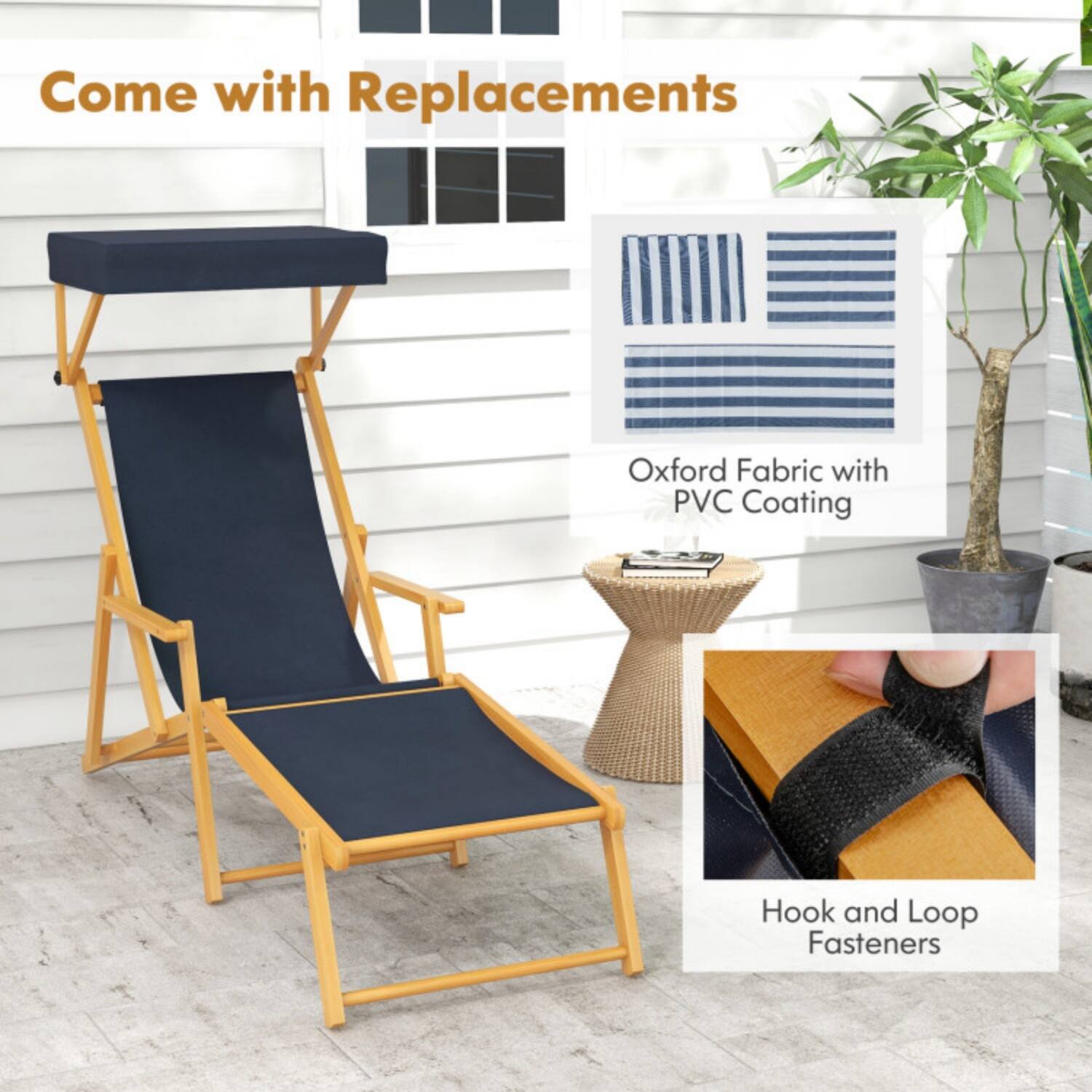 Come with Replacements

Oxford Fabric with PVC Coating

Hook and Loop Fasteners