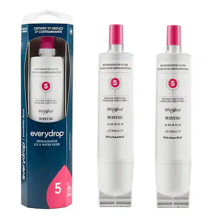 CERTIFIED TO REDUCE 27 CONTAMINANTS
REFRIGERATOR FILTER
FILTRE POUR RÉFRIGÉRATEUR
5
BRANDS CERTIFIED:
MARQUES CERTIFIÉES
Whirlpool
MAYTAG
AMANA
JENNAIR
KitchenAid
everydrop
REFRIGERATOR ICE & WATER FILTER
5