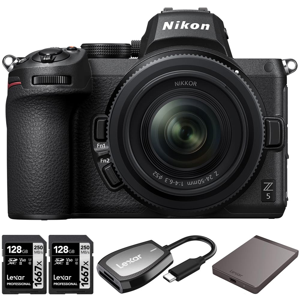 Nikon Z5 Mirrorless Camera + 24 50mm Lens + 1TB SSD + 2x 12GB Card