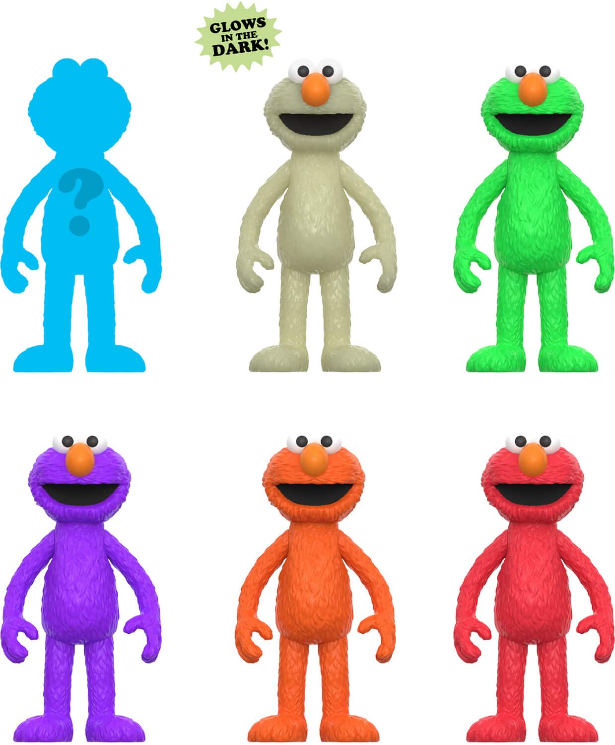 Super7 Sesame Street Reaction Blind Box Wv4 Elmo 12pc Flat