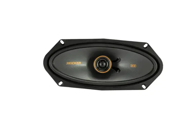 Front. KICKER - KS Series 4" x 10" 2-Way Car Speakers (Pair) - Black.