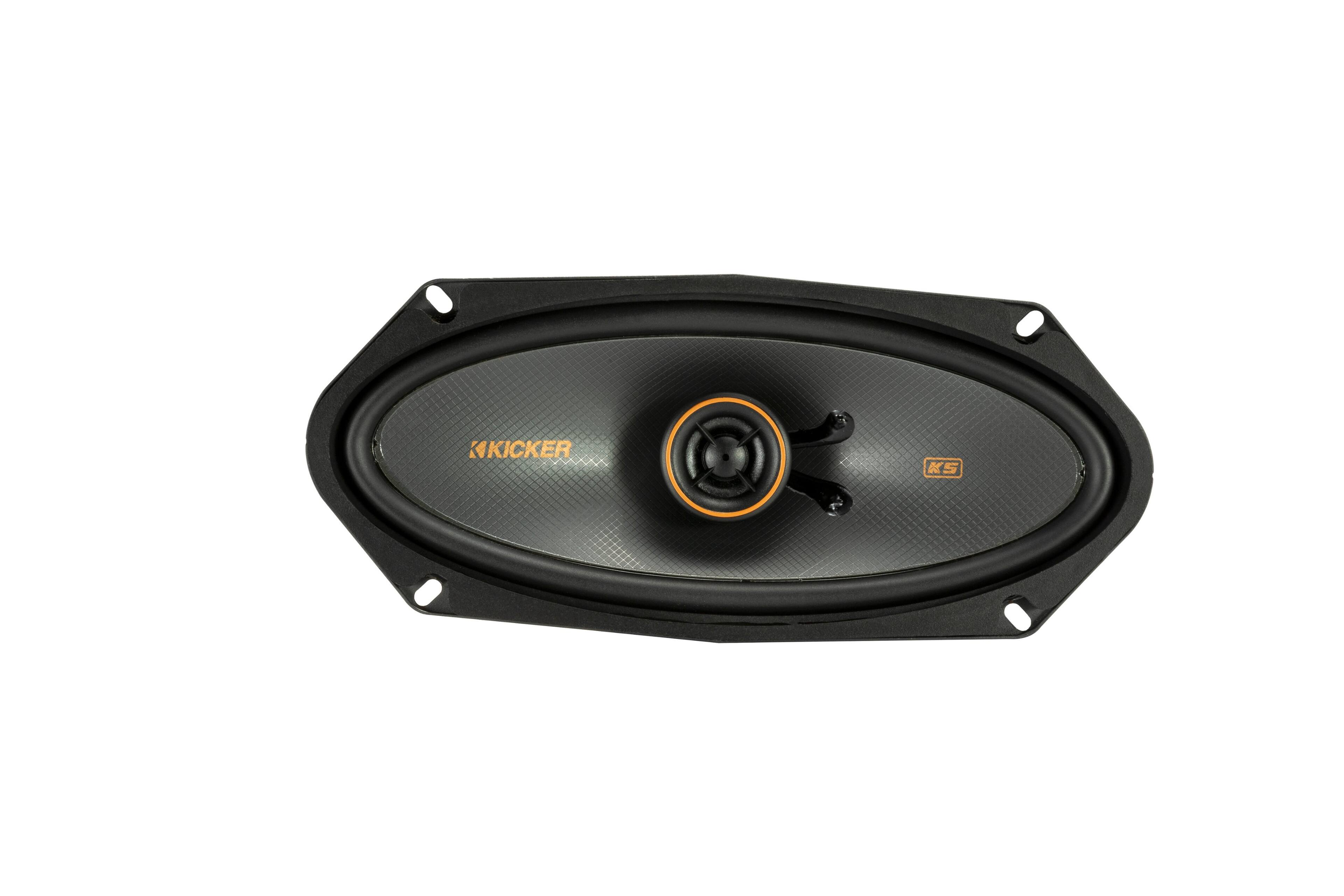KICKER - KS Series 4" x 10" 2-Way Car Speakers (Pair) - Black