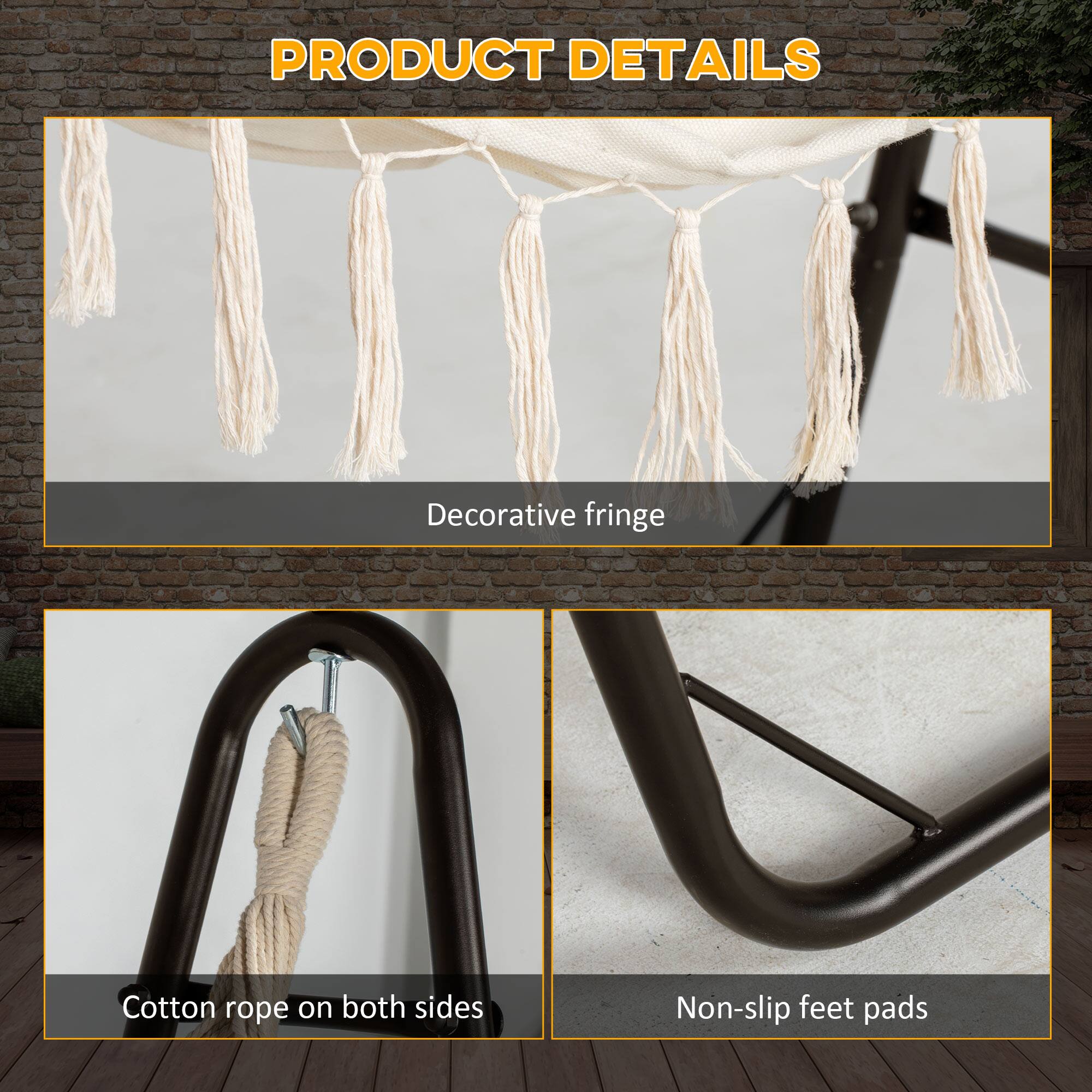 PRODUCT DETAILS

Decorative fringe
Cotton rope on both sides
Non-slip feet pads