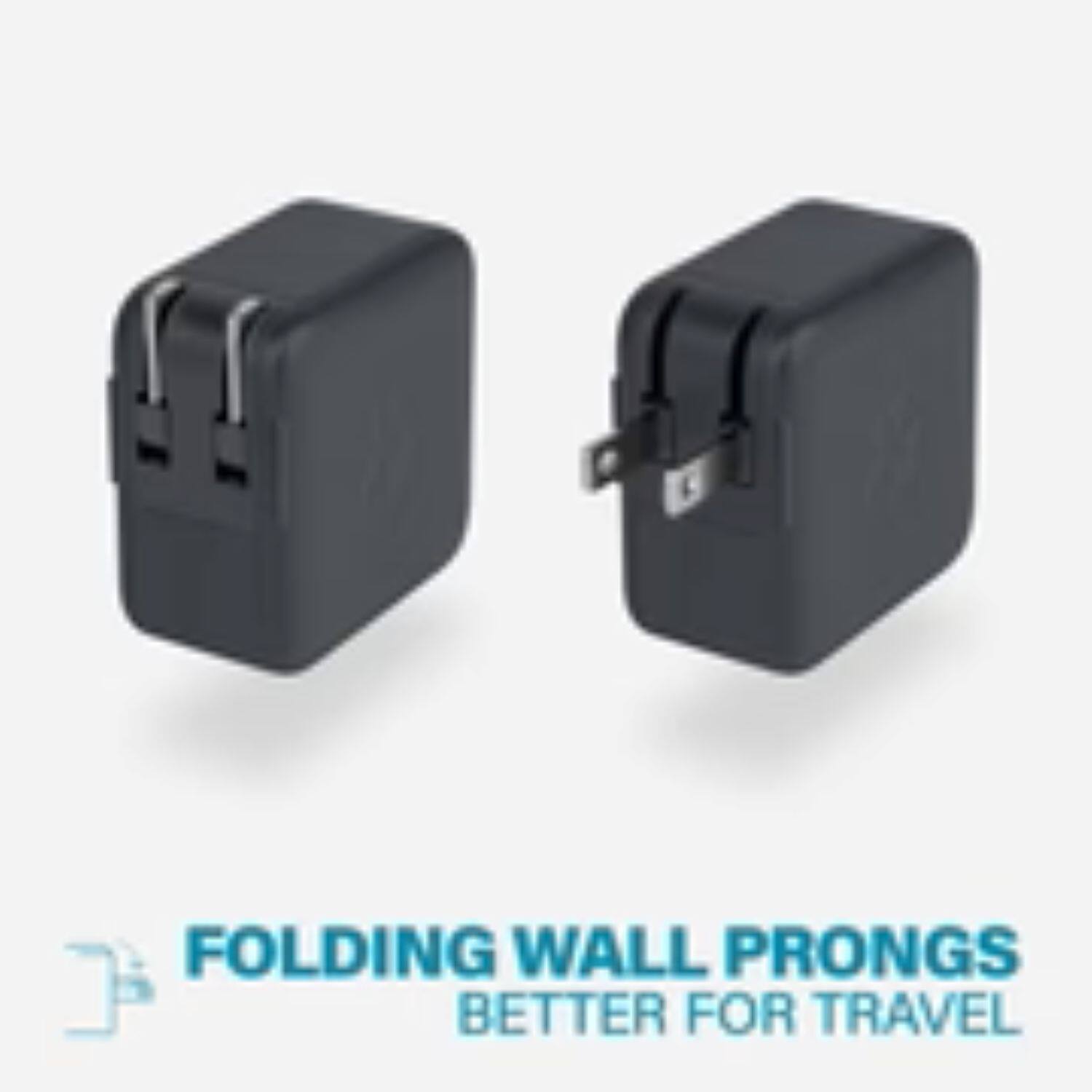 FOLDING WALL PRONGS  
BETTER FOR TRAVEL