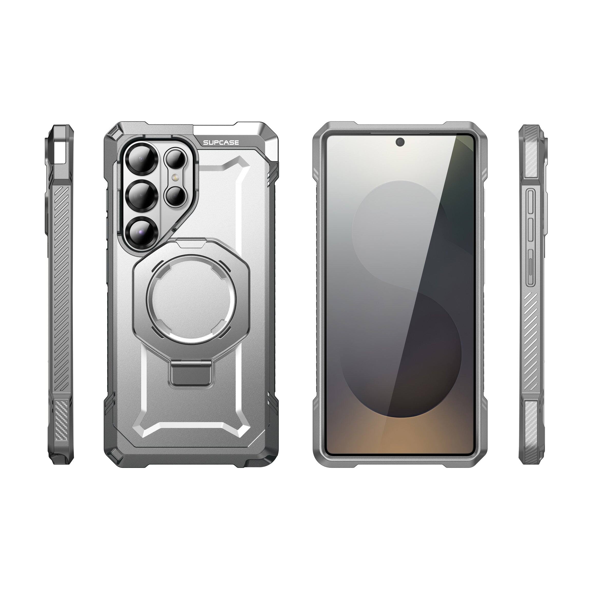 Alt View 9. SUPCASE - Galaxy S25 Ultra UB Grip MagSafe Phone Case - White.