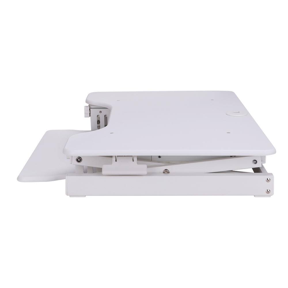 Alt View 4. Rocelco - 32" Height Adjustable Standing Desk - White.