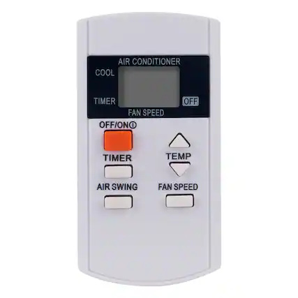 AIR CONDITIONER
COOL
TIMER
FAN SPEED
OFF/ON
TIMER
TEMP
AIR SWING
FAN SPEED