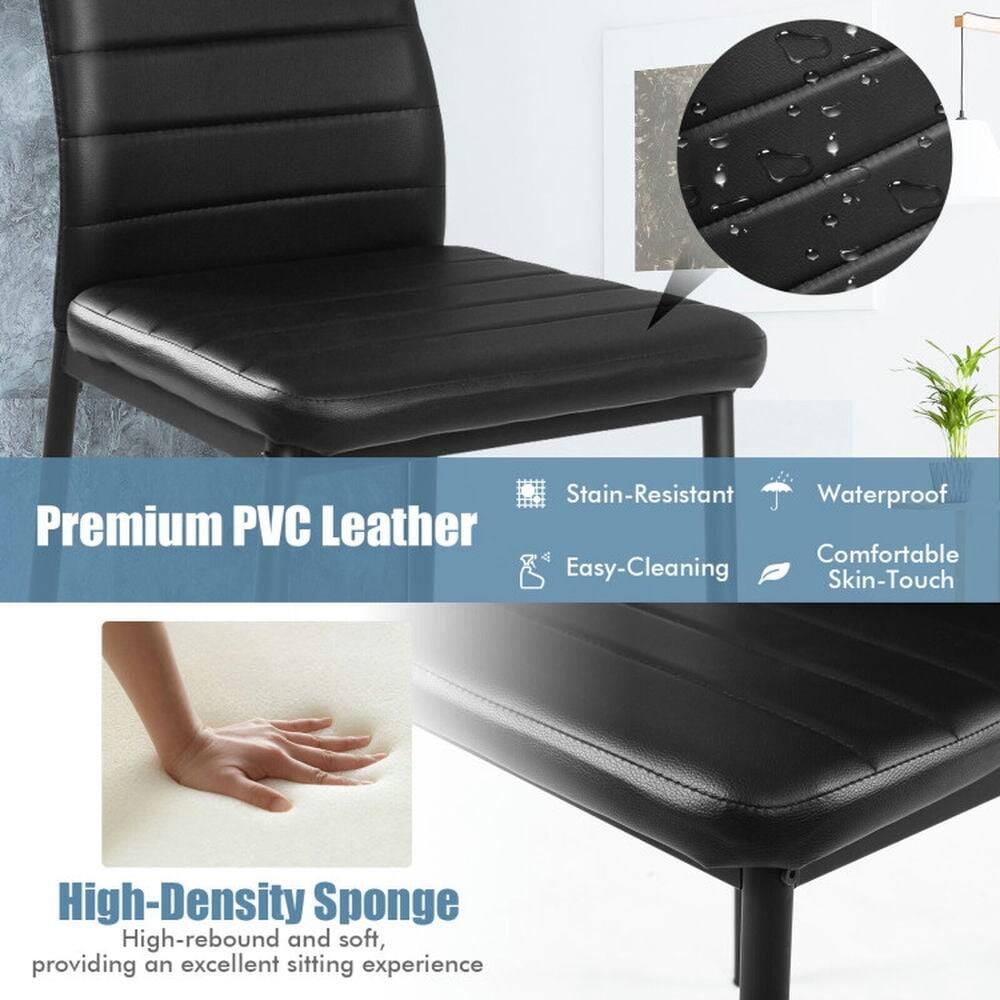 Premium PVC Leather  
- Stain-Resistant  
- Waterproof  
- Easy-Cleaning  
- Comfortable Skin-Touch  

High-Density Sponge  
- High-rebound and soft, providing an excellent sitting experience