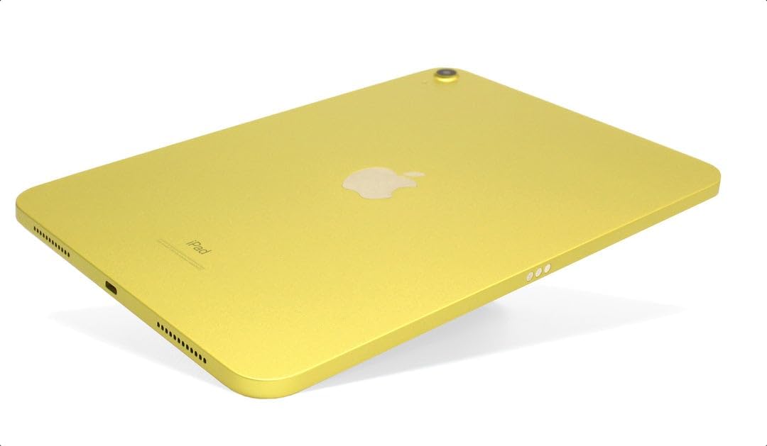 Angle. Apple - 10.9-inch iPad 10th Generation (2022) Cellular and Wi-Fi 64GB - Yellow.