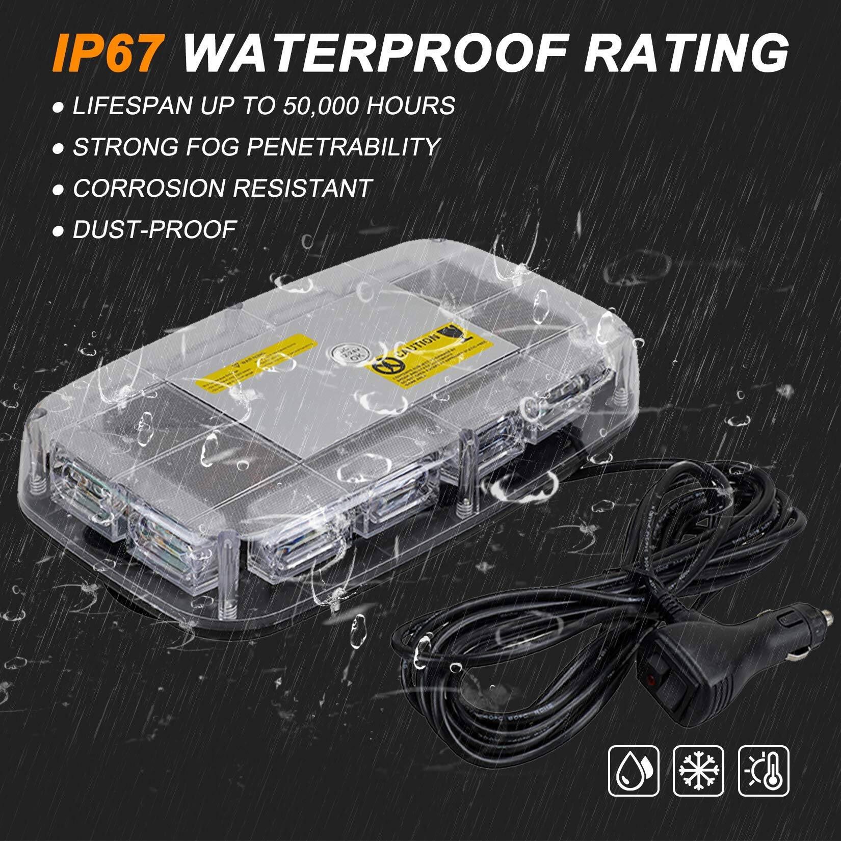 IP67 WATERPROOF RATING

- LIFESPAN UP TO 50,000 HOURS
- STRONG FOG PENETRABILITY
- CORROSION RESISTANT
- DUST-PROOF