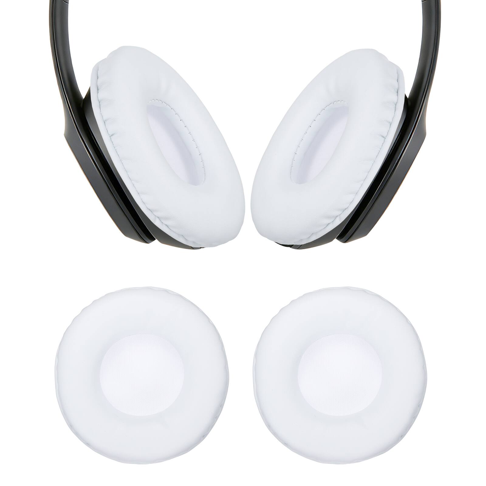 Front. Unique Bargains - 2pcs Universal Wireless Ear Pads Replacement Cushions 3.7 Inch Soft High Density for Headphones Gaming - White.