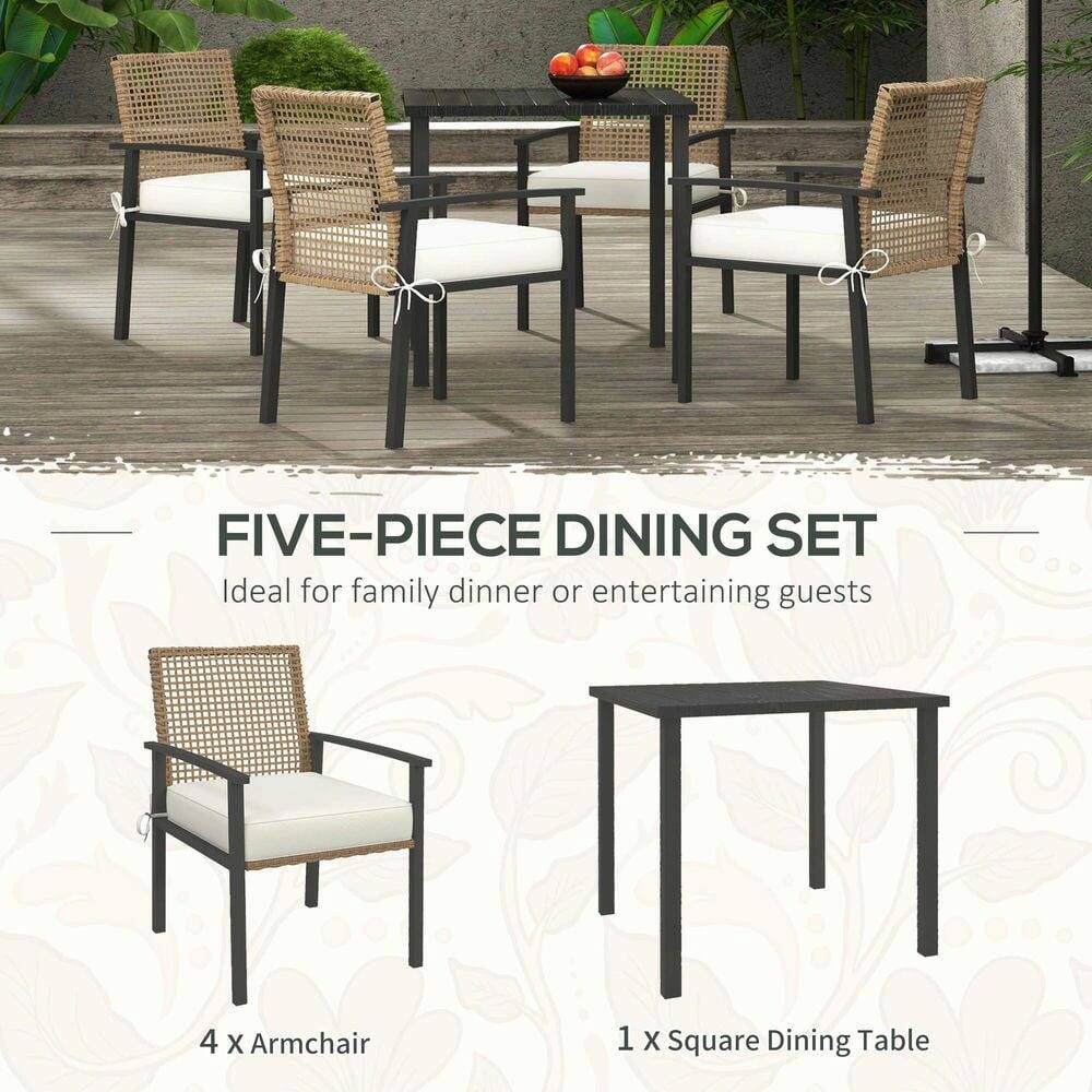 FIVE-PIECE DINING SET
Ideal for family dinner or entertaining guests
4 X Armchair
1 X Square Dining Table