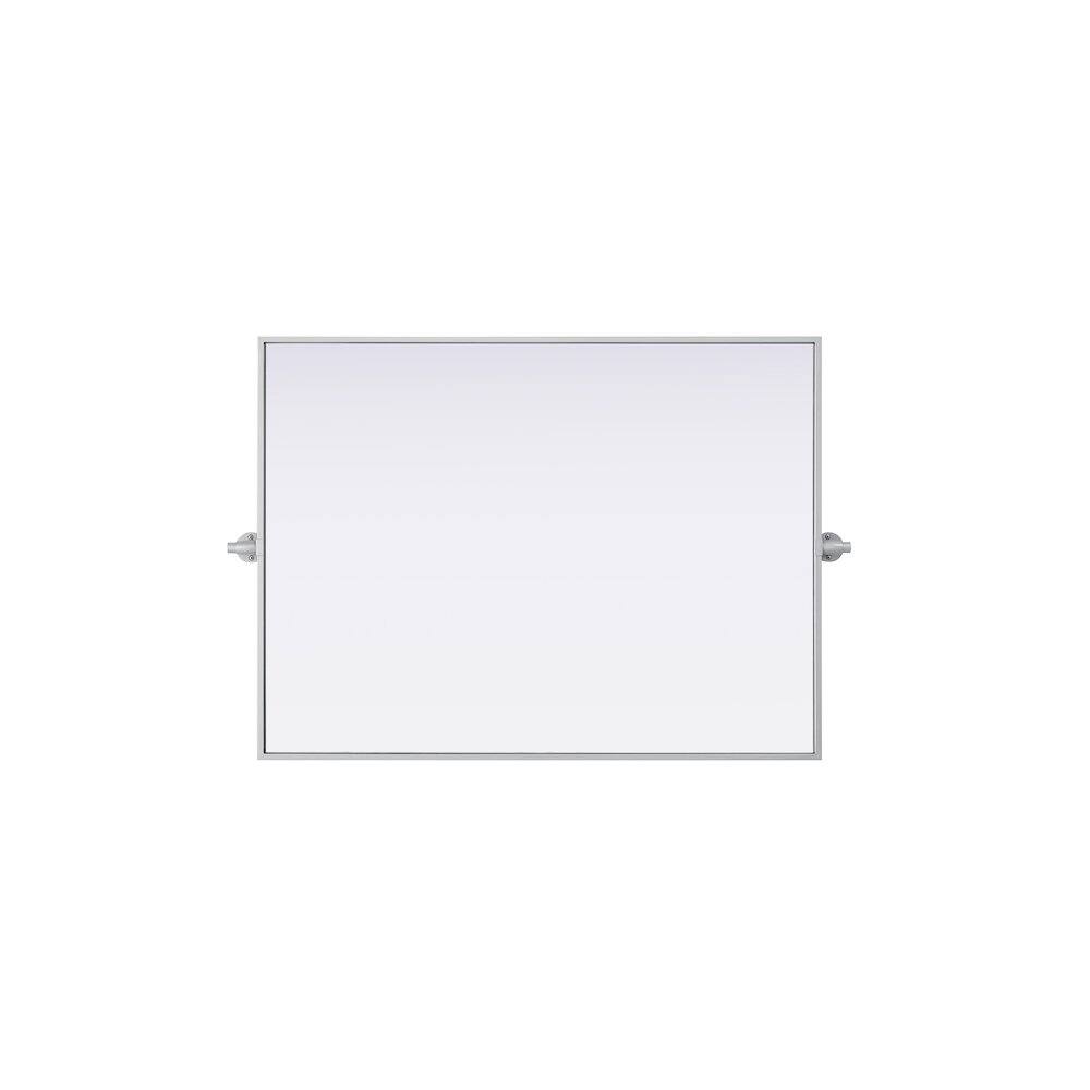 Alt View 2. Elegant Kitchen and Bath - Amoura 27X36 Pivot Mirror In Silver - Silver.
