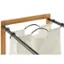 Left. TRINITY - Bamboo 3-Bag Laundry Cart Bronze Poles - Bronze.