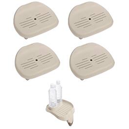 Intex - Slip Resistant Hot Tub Seat (4 Pack) with Cup Holder and Refreshment Tray