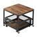 Alt View 5. VEVOR - Mini Fridge Stand with Storage, 198 lbs Mini Fridge Table with Movable Storage Cart & Swivel Wheels - Light Brown.