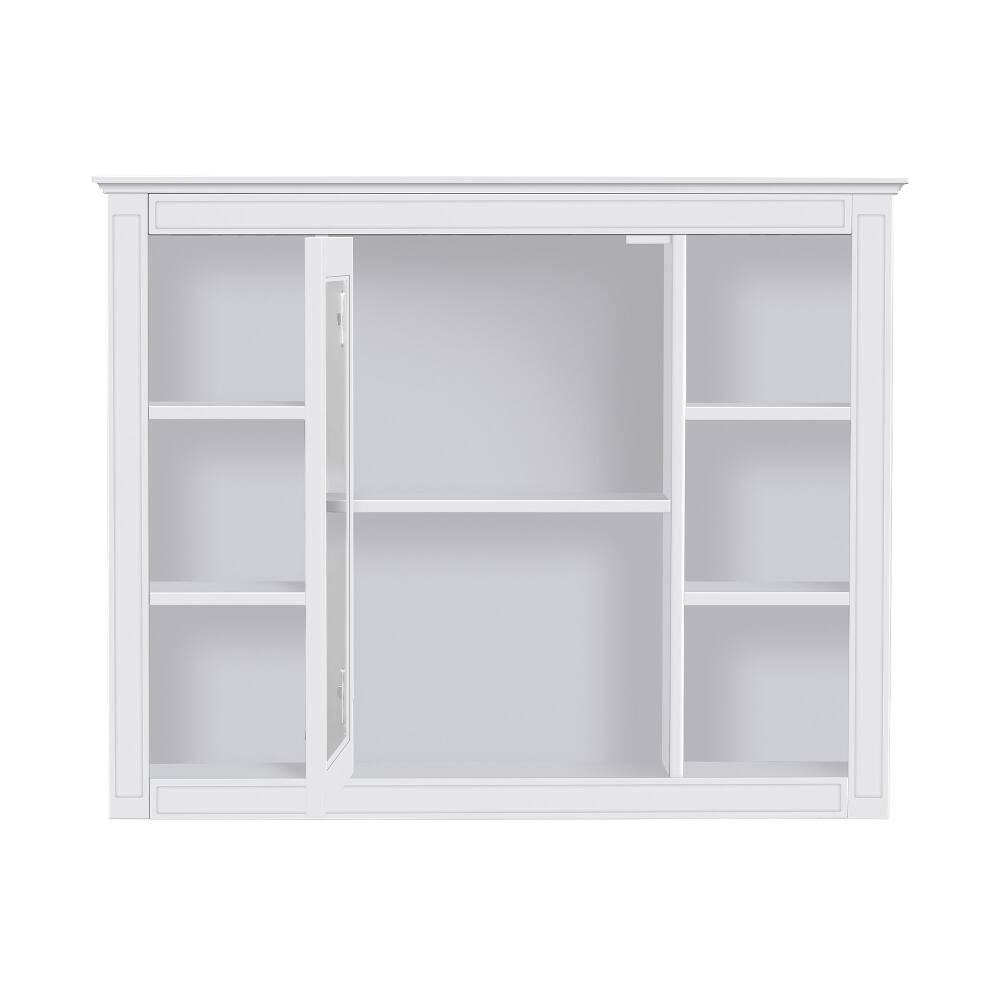 Alt View 9. Loheer - Loheer 36 inch Bathroom Vanity with Medicine Cabinet, Modern Single Sink Vanity, White - White.