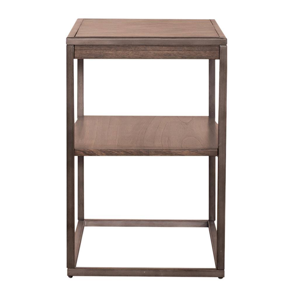 Left. Liberty Furniture Industries - Jamestown Chair Side Table in Tobacco - Brown.