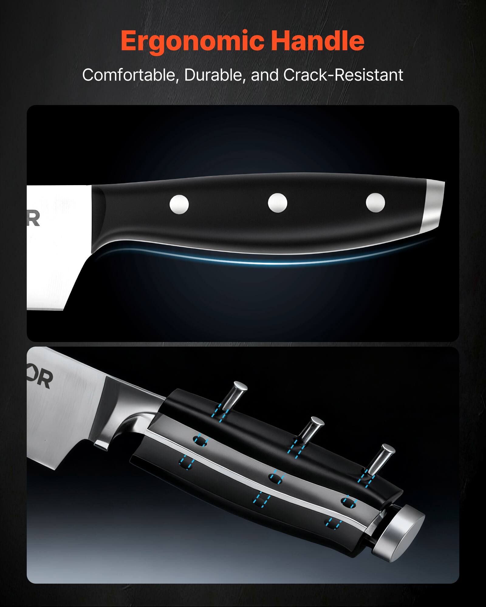 Ergonomic Handle  
Comfortable, Durable, and Crack-Resistant