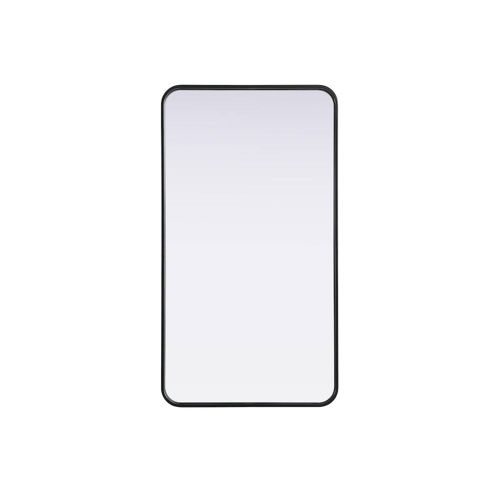 Alt View 8. Elegant Decor - Contour Metal Rectangle Mirror 22x40 in Black - Black.