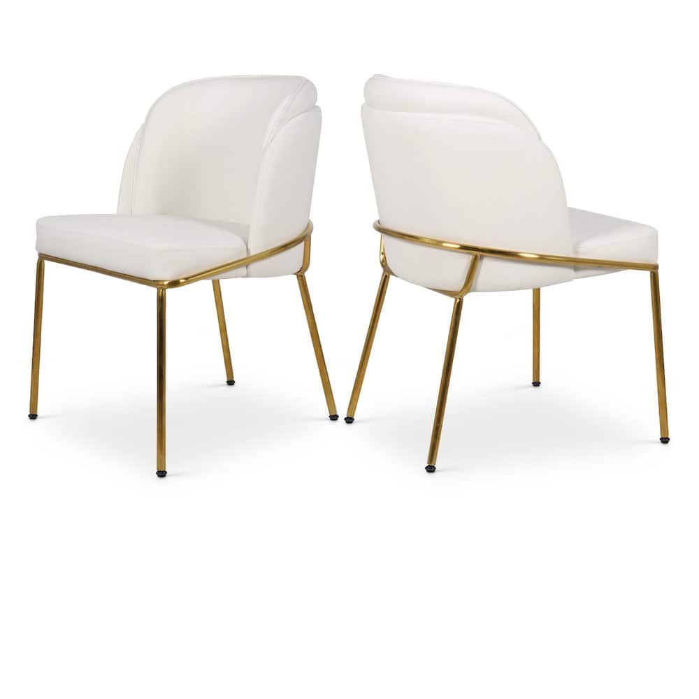 Meridian Furniture - Jagger Vegan Leather Dining Chair, Set of 2 - White