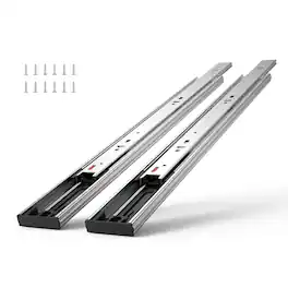 VEVOR - 6 Pairs of 14 Inch Drawer Slides Side Mount Rails, Heavy Duty Full Extension Steel Track, Soft-Close Noiseless Guide - Silver