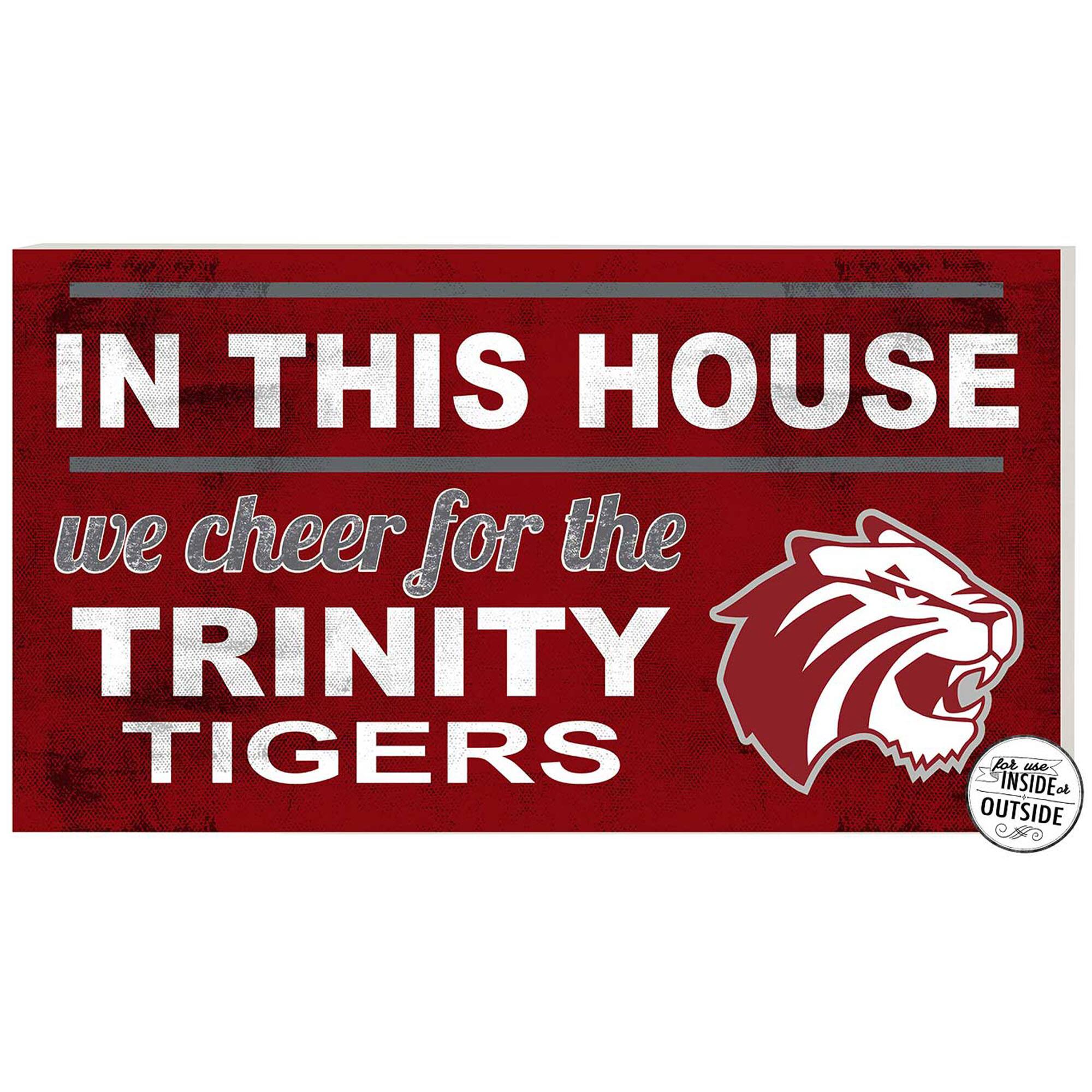 Maroon Trinity Tigers 11'' x 20'' Indoor/Outdoor In This House Sign