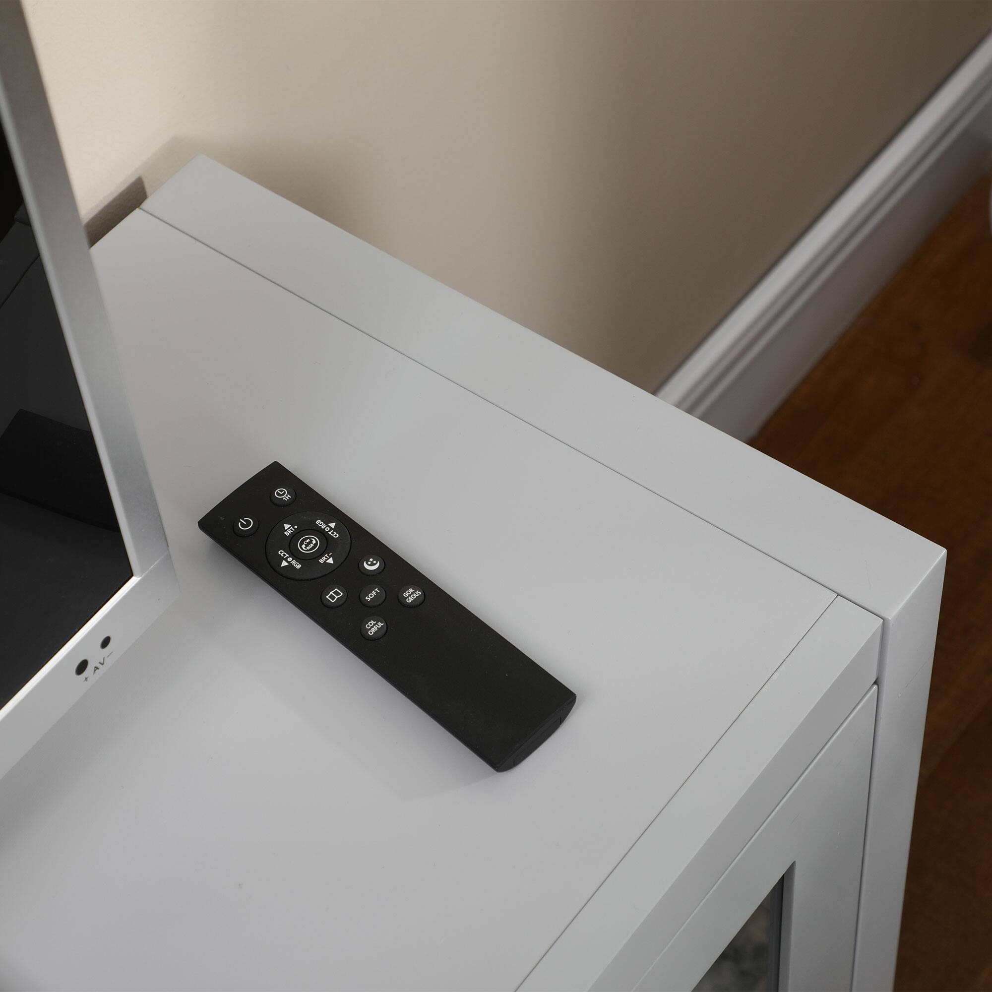 Alt View 5. Homcom - TV Cabinet for up to 58" TVs, 4 Glass Doors - Gray.