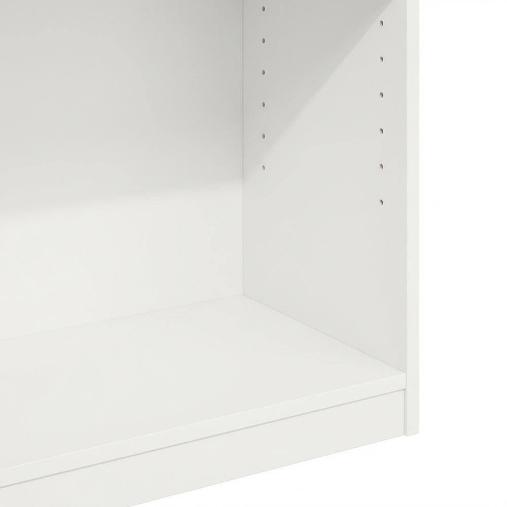 Alt View 2. FurniFact - Wooden Bookcase with Adjustable Shelves for Home Office Storage - White.
