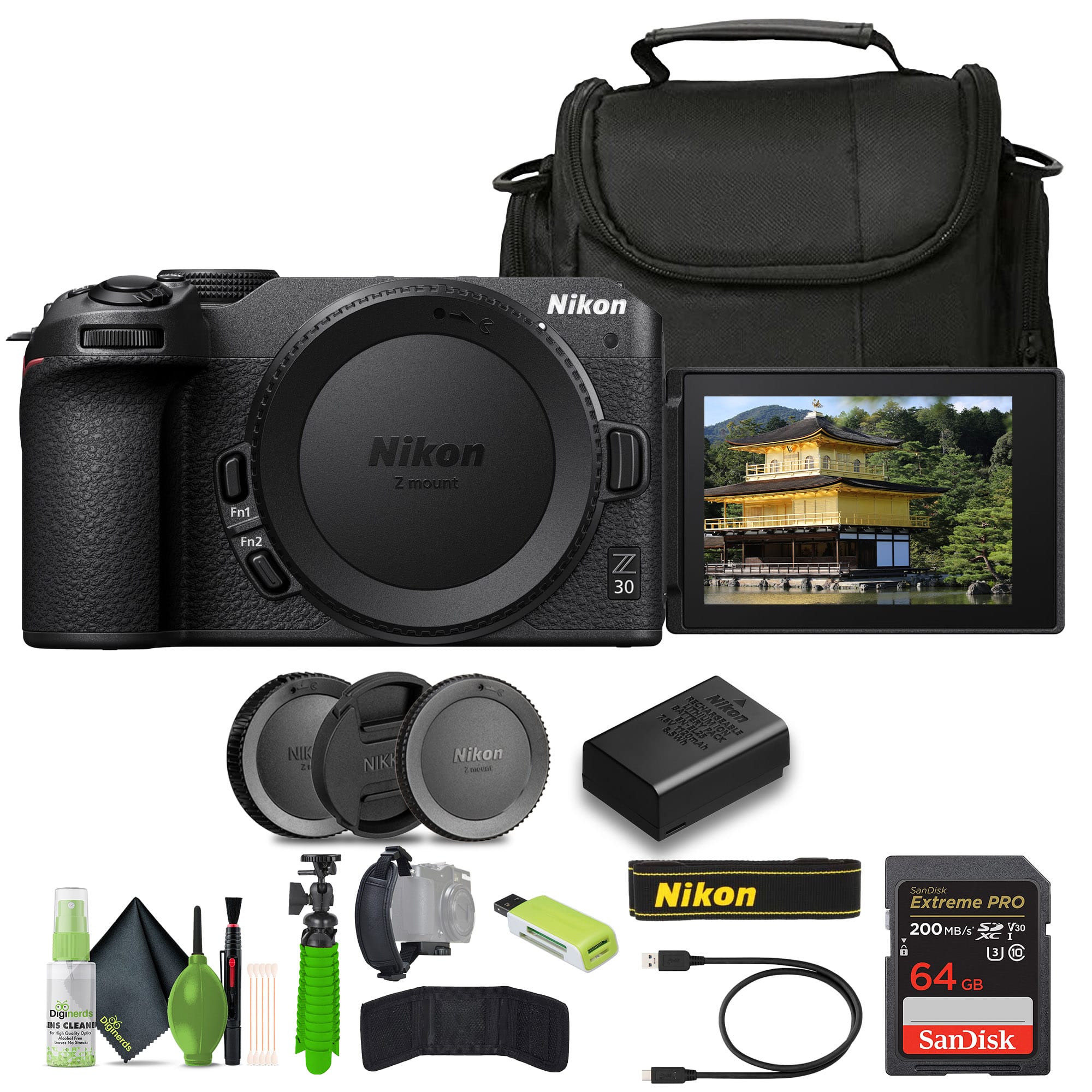 Nikon - Z30 Lightweight Mirrorless Camera (1737) Bundle (International Model) - Black