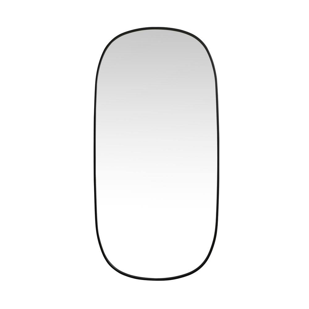 Alt View 7. Elegant Decor - Metal Frame Oval Mirror 30x60 Inch in Black - Black.