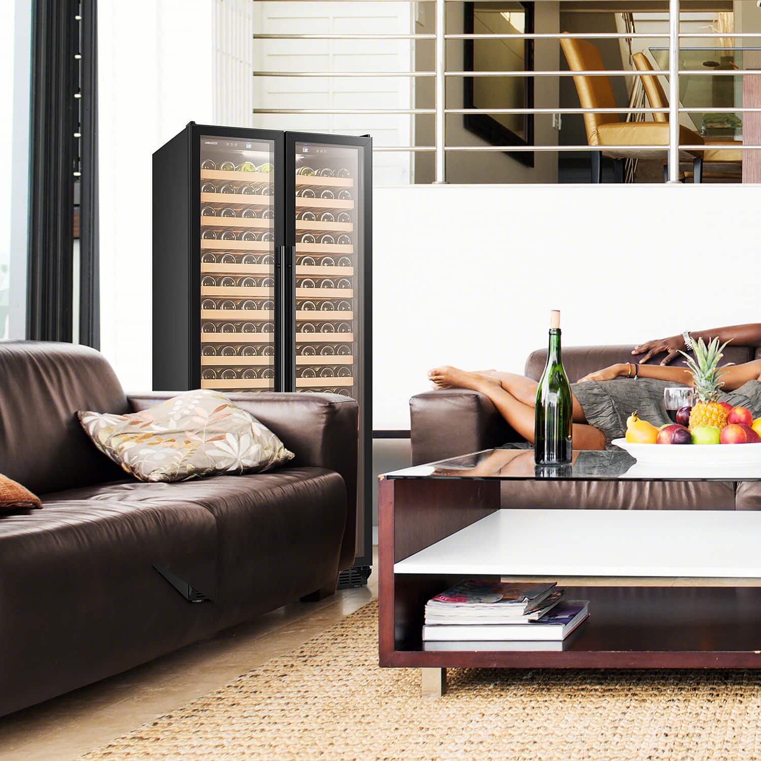 Alt View 19. LanboPro - Freestanding 32 Inch 257 Bottle Single Zone Wine Cooler with Huge Capacity and Smart Touch Control - Black.