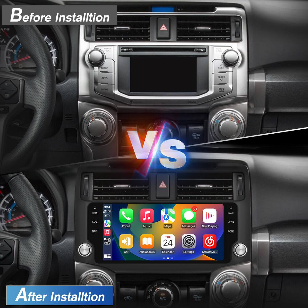Before Installation

FORESK AUDIO SK APPS TRACK HOME WA aida OP 1 OP HEAR V S HOME BACK M 3:01 E: 5G Phone Car A Music Maps TUE 24 Audiobooks Calendar 58 Messages Now Playing Settings NetzaseMu.. BINND MDA SHONE

After Installation