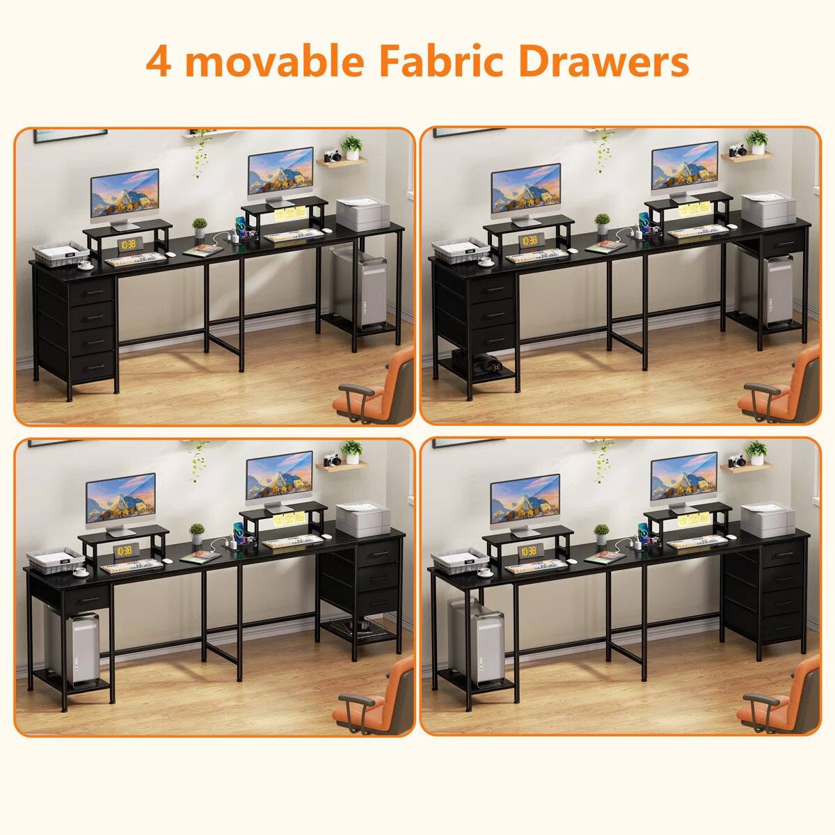 4 movable Fabric Drawers
