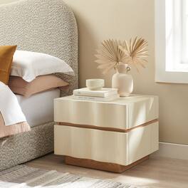 Isola 2 Drawer Nightstand by Modway - White Light Oak