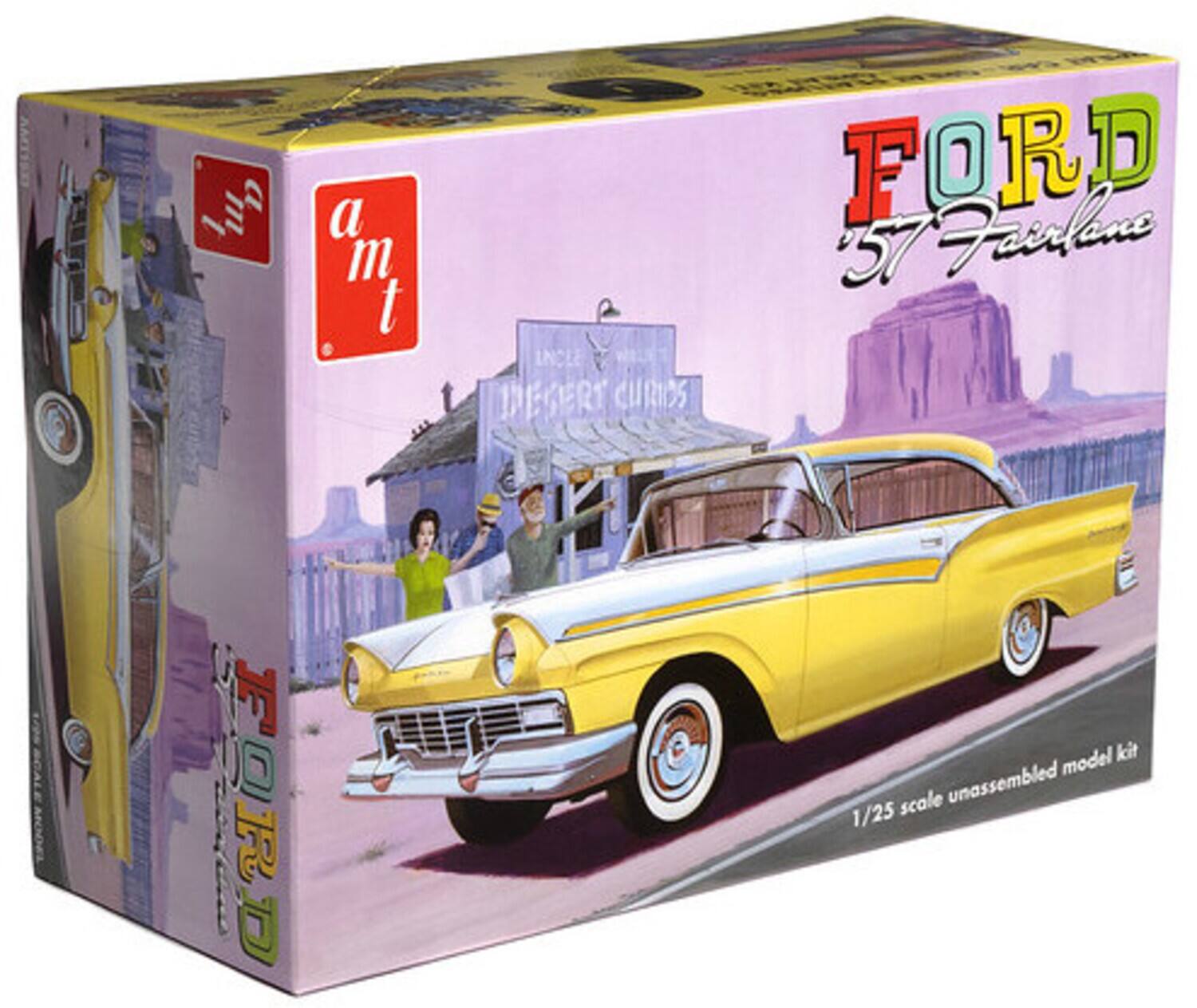 a m t INCLE DESERT CURDS FORD '57 Fairlane 1/25 scale unassembled model kit