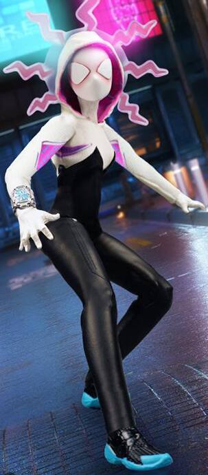 Alt View 7. Transformers - Ghost Spider (Spider-Gwen) One:12 Collective | Marvel | Mezco Toyz - Multi-Colored.