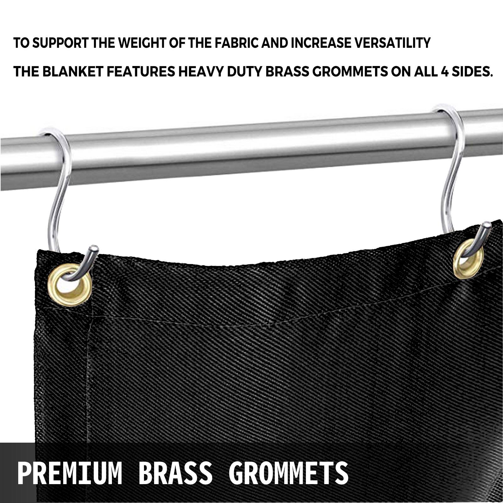 To support the weight of the fabric and increase versatility, the blanket features heavy-duty brass grommets on all 4 sides.

Premium brass grommets