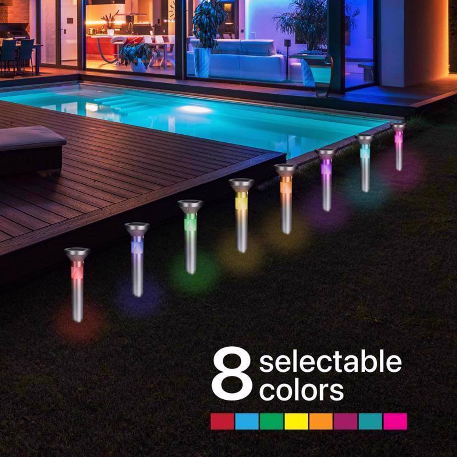 8 selectable colors