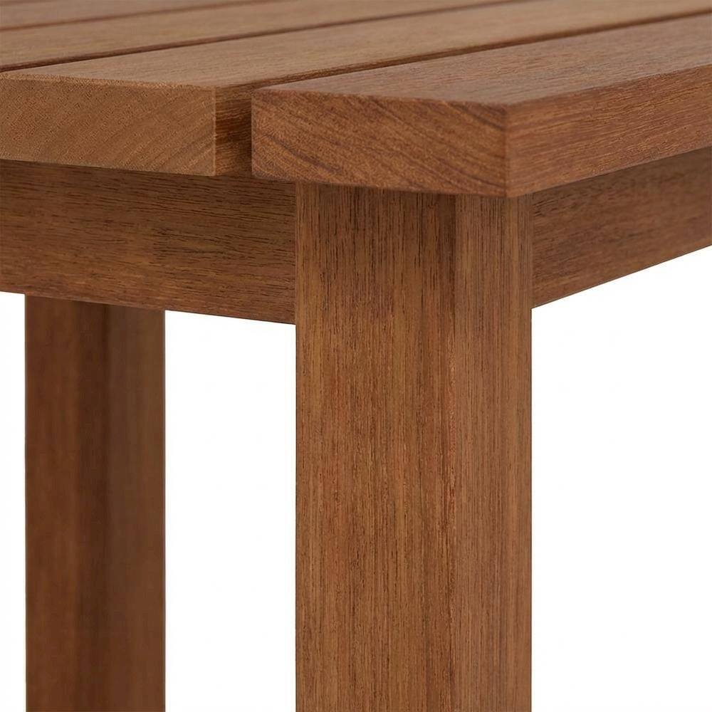 Alt View 2. Outdoor Escape - Teak Oil Outdoor Patio End Table In Finish For Garden - Natural.
