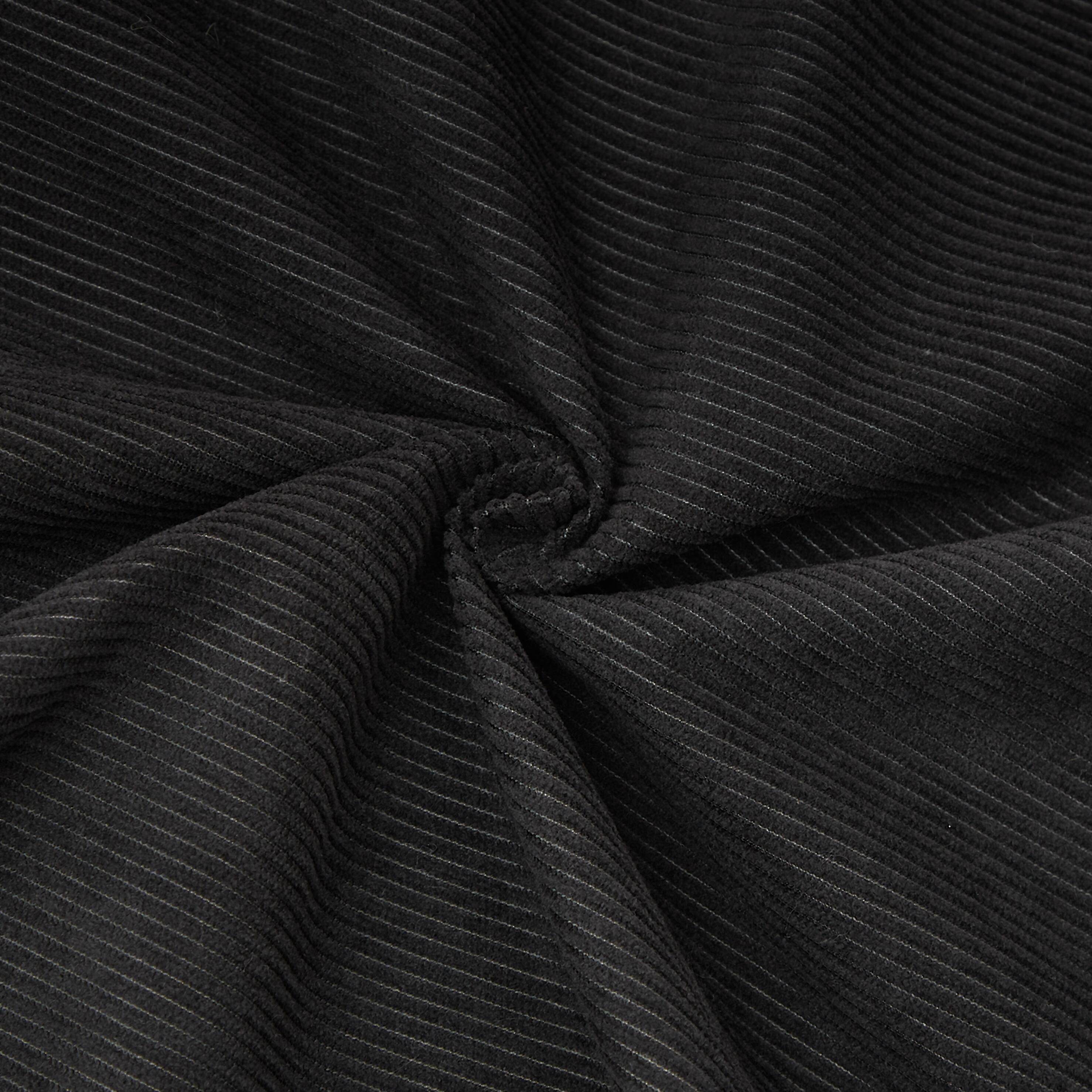 Alt View 1. Anysun - Anysun L-Shaped Design Left-Facing Modern Minimalist Corduroy High Raised Thickened Back Sofa - Black.