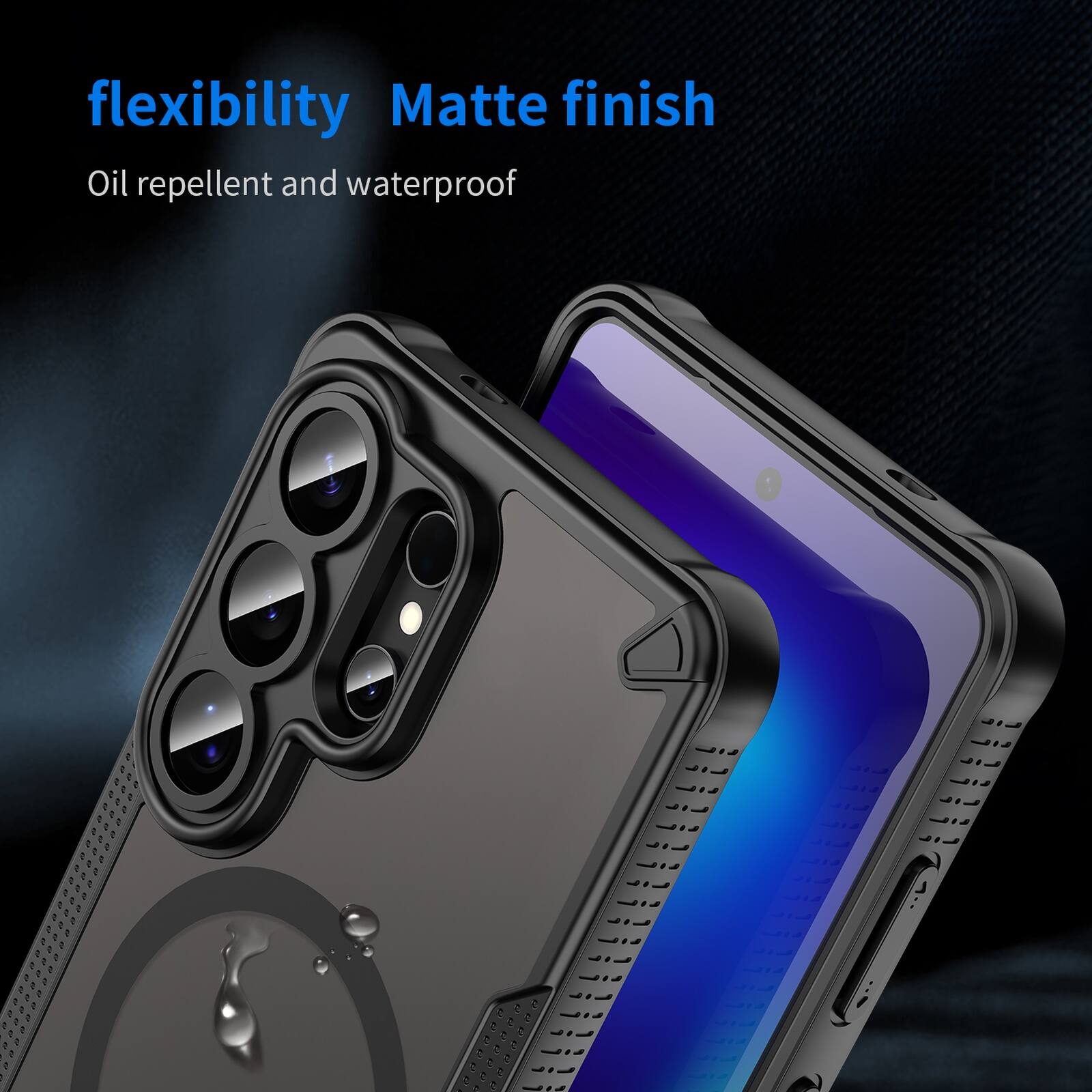 flexibility  
Matte finish  
Oil repellent and waterproof