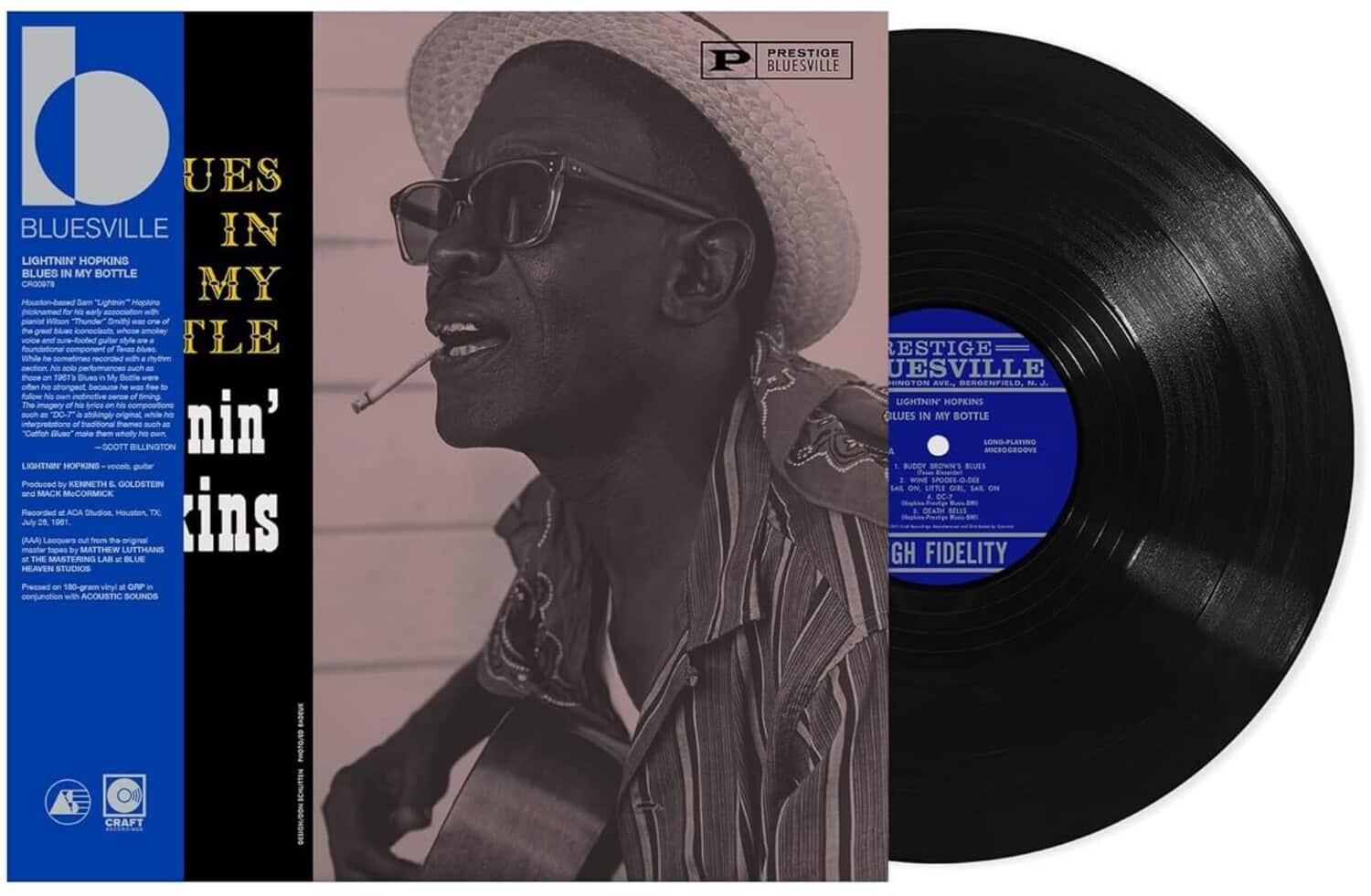 Hopkins Lightnin - Blues in My Bottle (Bluesville Acoustic Sounds Series)   - VINYL LP price history on PriceWatchPro