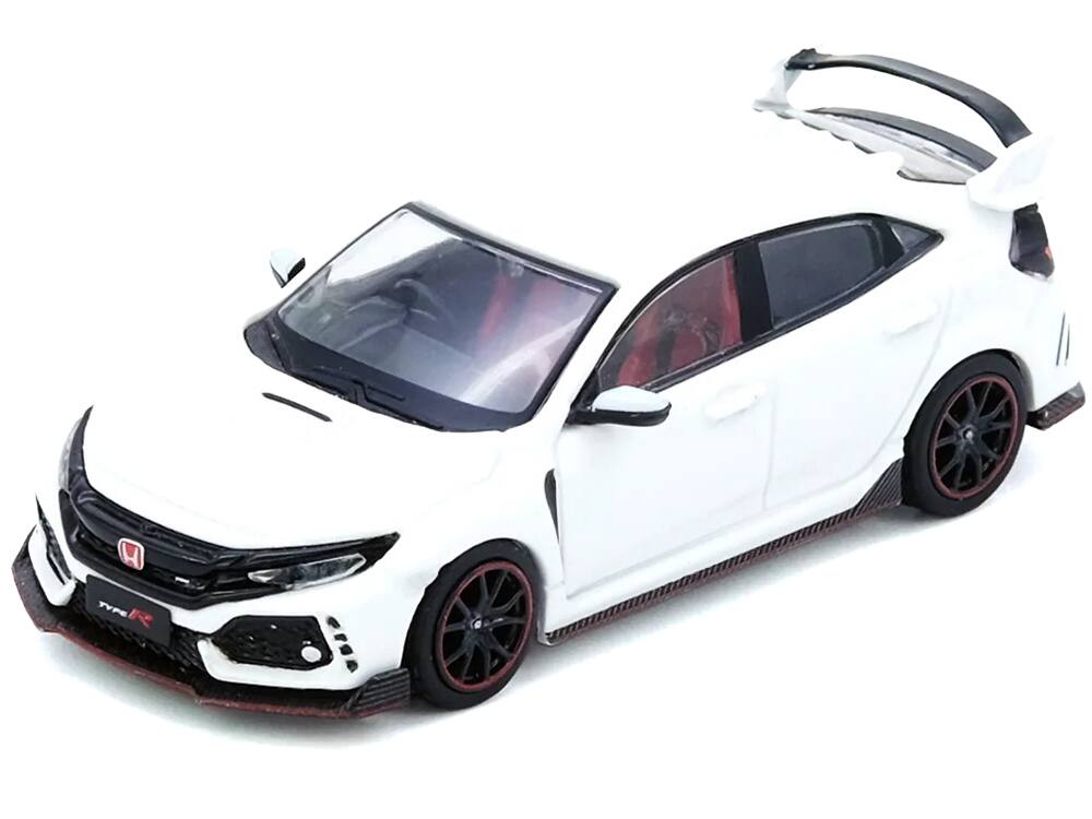 Alt View 2. Inno Models - Honda Civic Type R (FK8) RHD (Right Hand Drive) White 1/64 Diecast Model Car by Inno Models.
