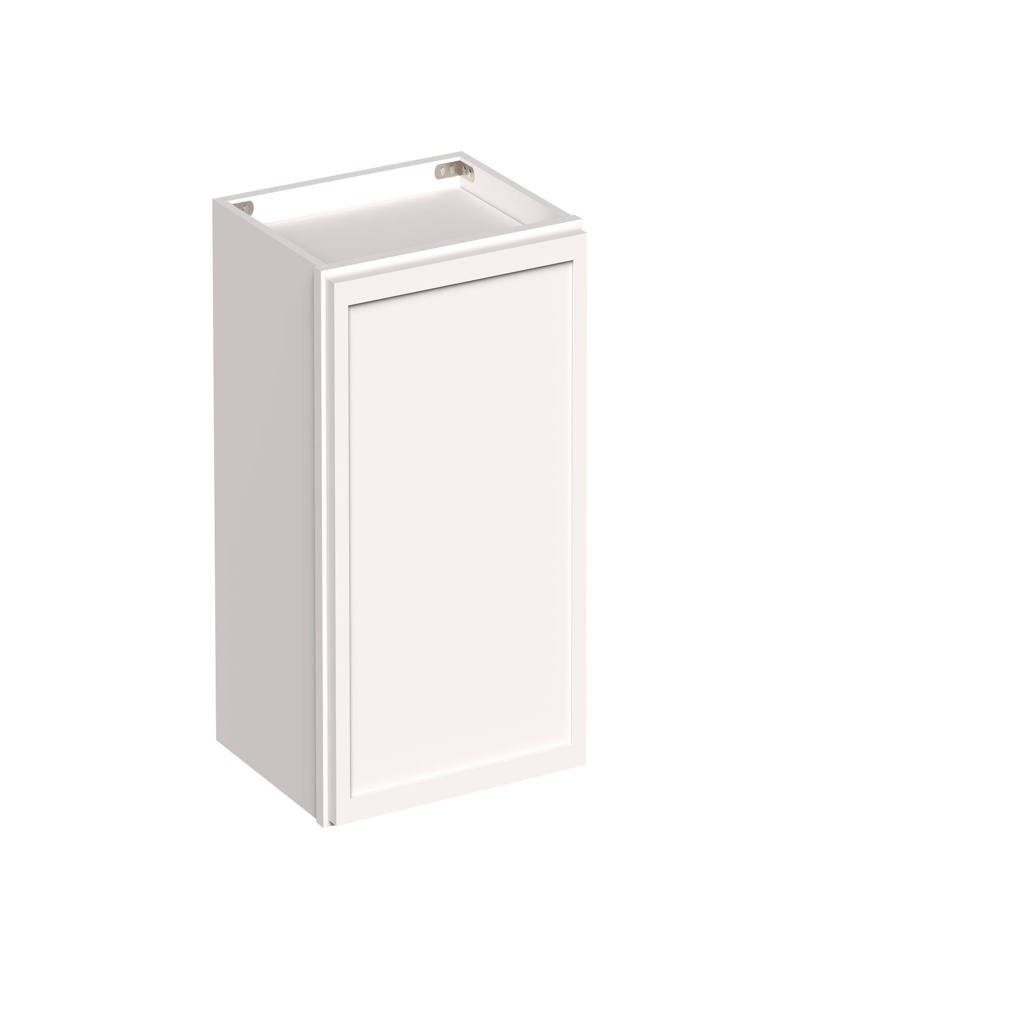 Angle. Boyel Living - 15-in W x 18-in H x 12-in D Slim Shaker RTA Kitchen Wall Cabinet with Soft-Close - Snow White.