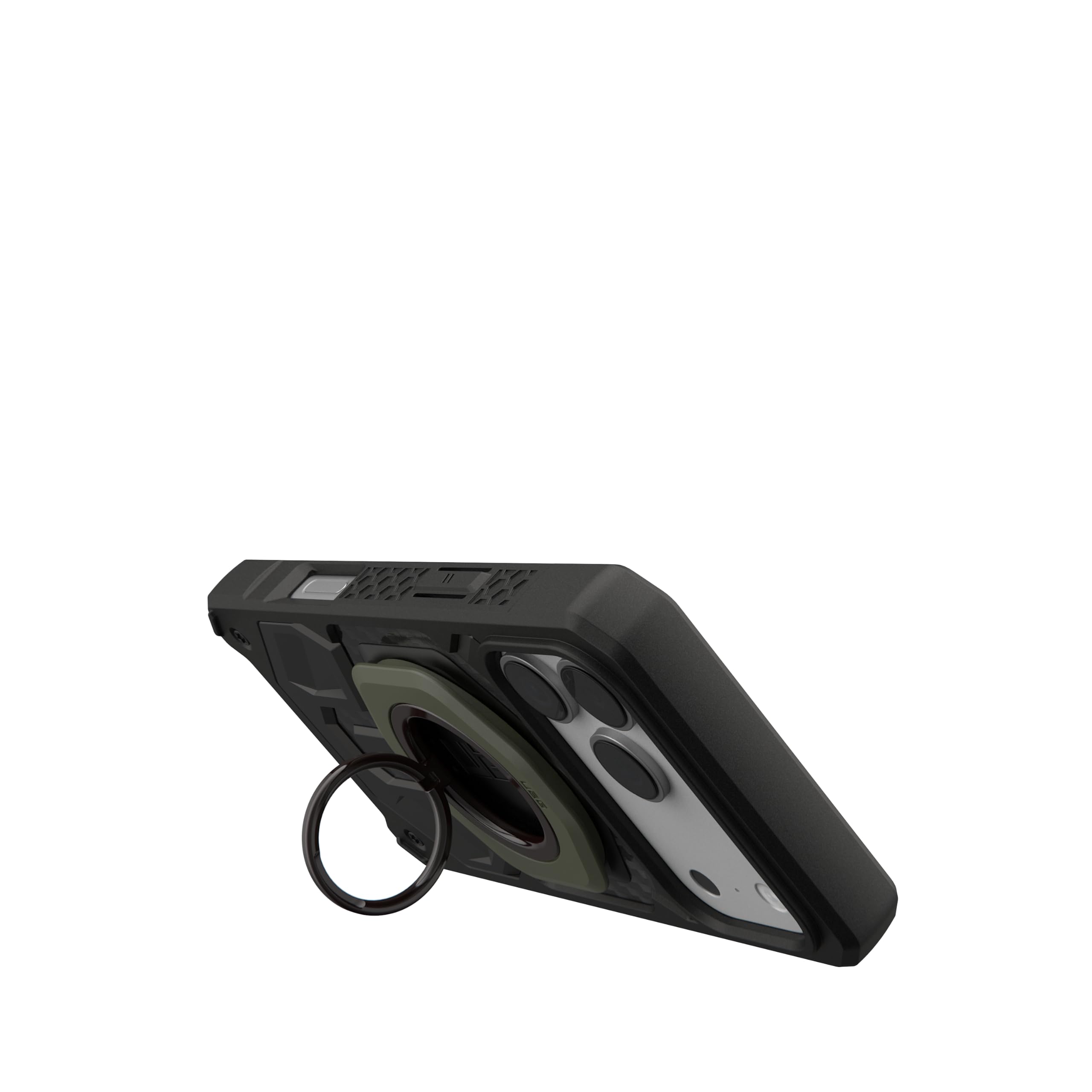 Alt View 5. UAG - Mag Ring Stand LT, Ultra Strong Magnet w/ Multi-Viewing Kickstand, Universal MagSafe Phone Grip & Stand - Olive.