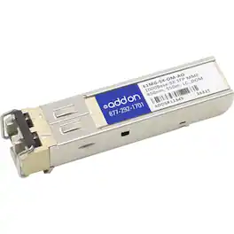 AddOn - Brocade® (Formerly) E1MG-SX-OM Compatible TAA 1000Base-SX SFP Transceiver (MMF, 850nm, 550m, LC, DOM) - 1 x LC - White