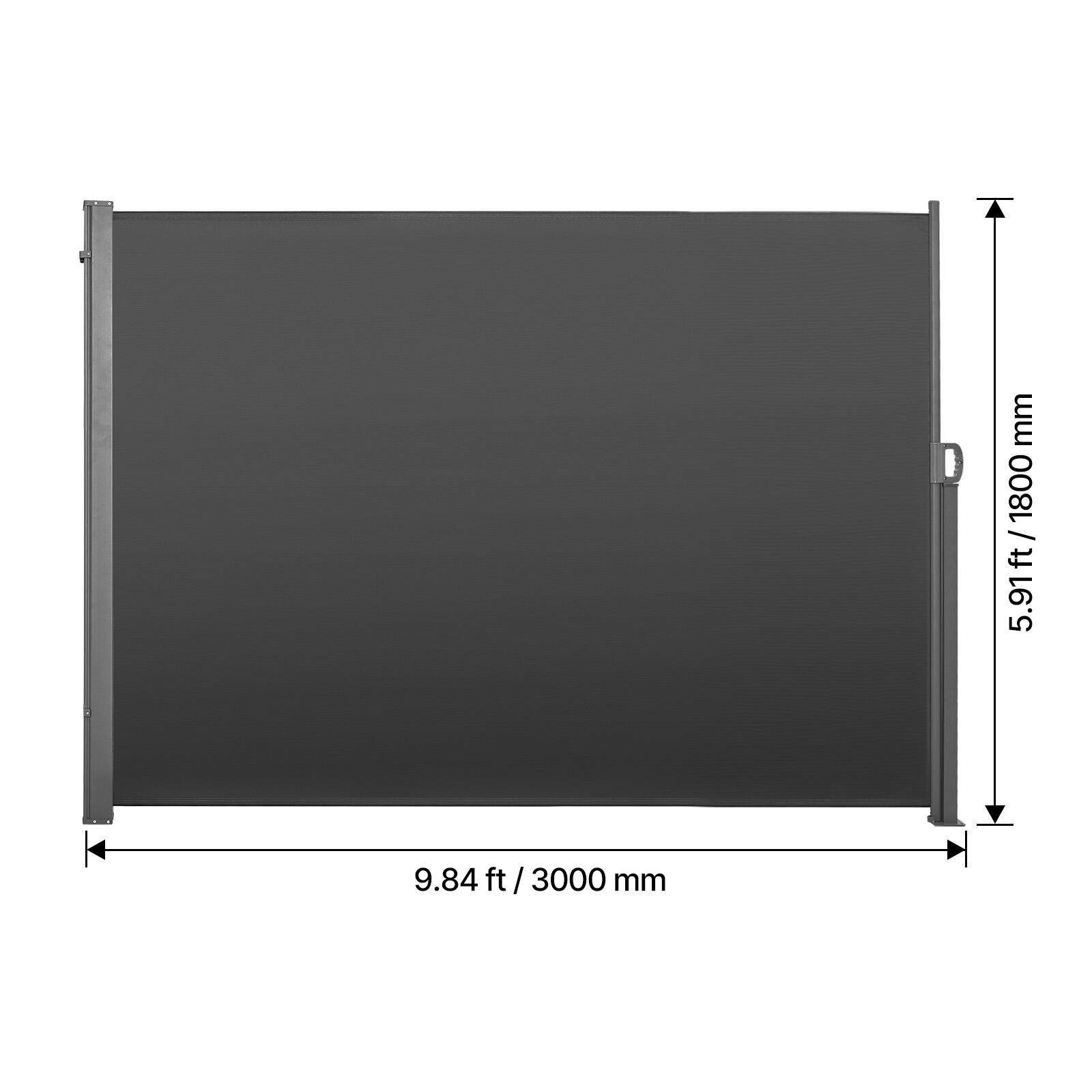 9.84 ft / 3000 mm  
5.91 ft / 1800 mm