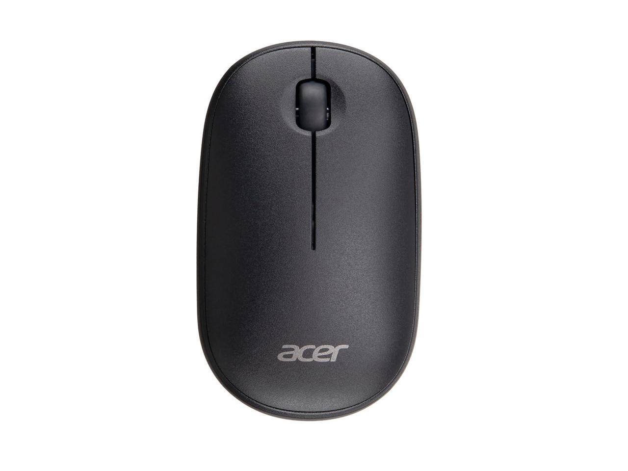 Alt View 1. Acer - Acer AMR100 Mouse - Optical - Wireless - 32.81 ft - Radio Frequency - 2.40 GHz - Black - 1600 dpi - Scroll Wheel - 3 - Black.